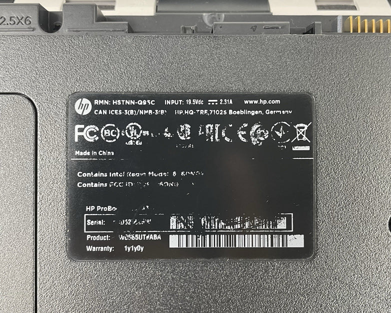 HP ProBook 450 G3 15.6" i5-6200U 2.30 GHz 4 GB RAM No SSD/OS/AC/Battery