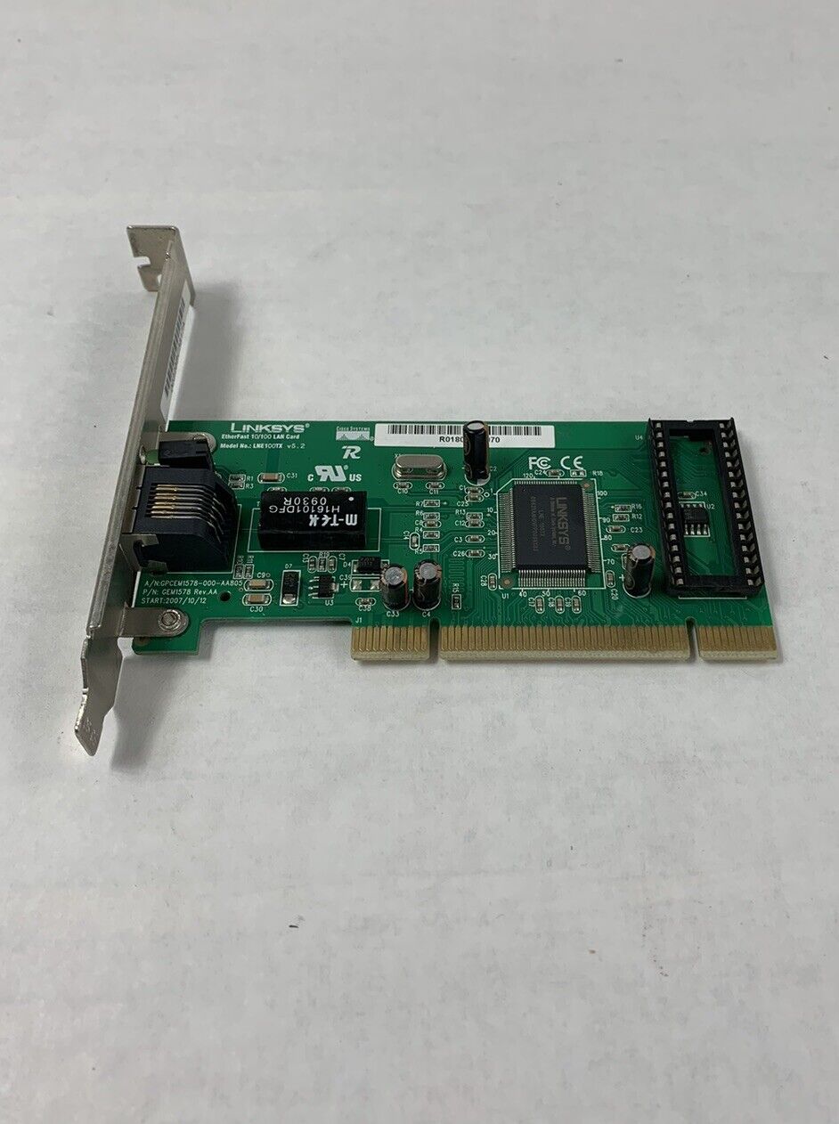 Linksys GEM1578 Rev.AA EtherFast 10/100 LNE100TX LAN PCI Card (Lot of 2)