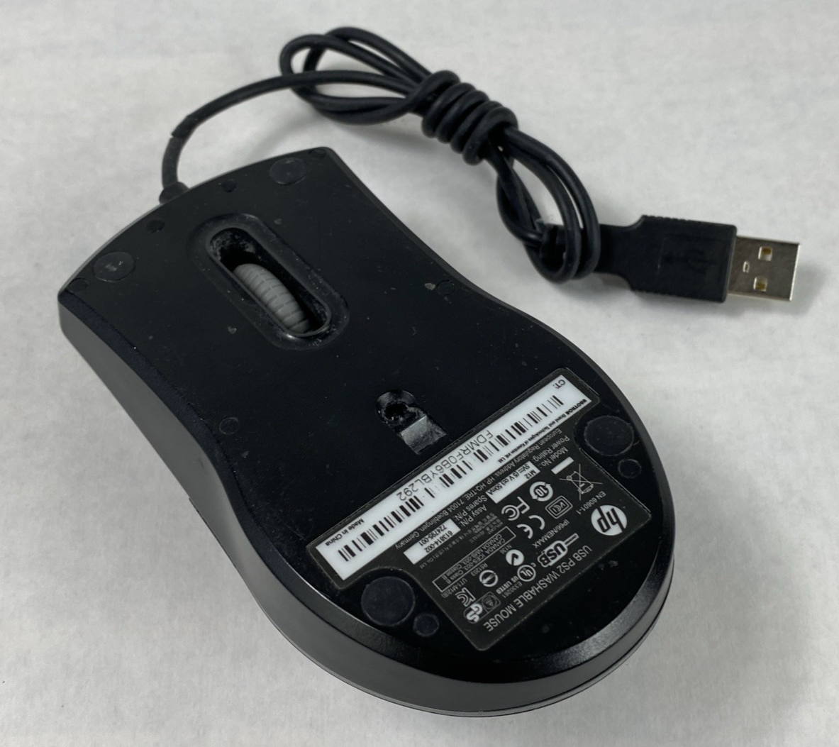 HP M12 USB PS2 Washable Mouse (Lot of 4)