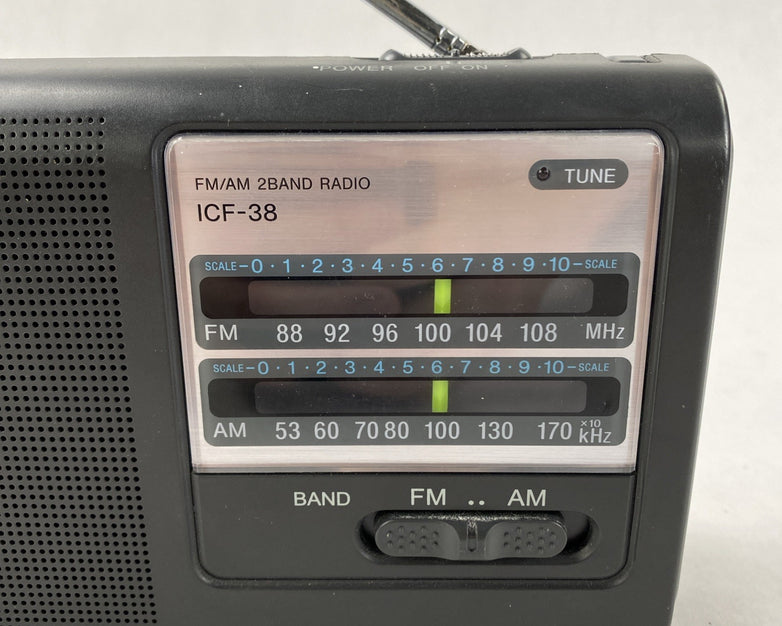 Sony FM/AM 2Band Radio ICF-38 Pulled from Used Environment Tested