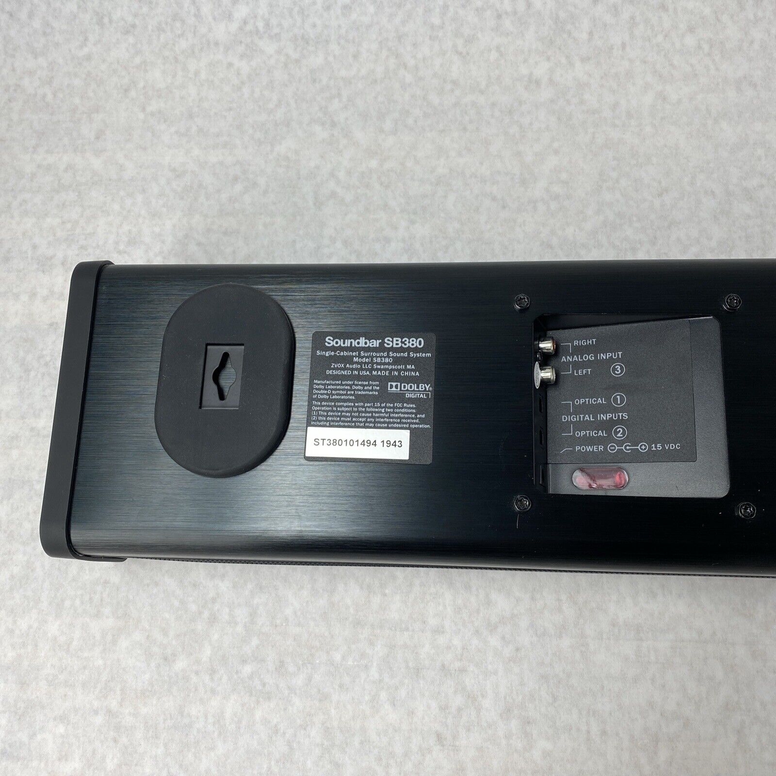 ZVOX SB380 Wired Sound Bar TV Stereo Speaker Grade A