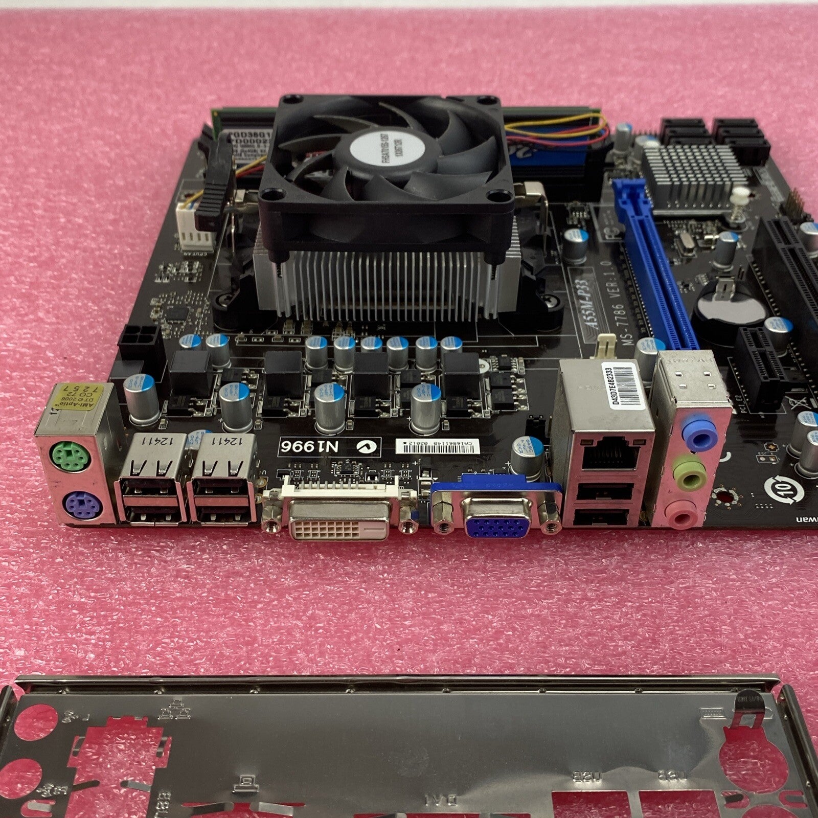 MSI A55M-P33 MS-7786 Motherboard Intel AMD A4-3400 2.7GHz 4GB RAM w/ Sheild