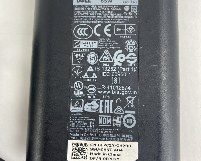 Dell HA65NM130 Mix Lot with LA65NM130 AC/DC Adapter No Power Cords Lot of 10