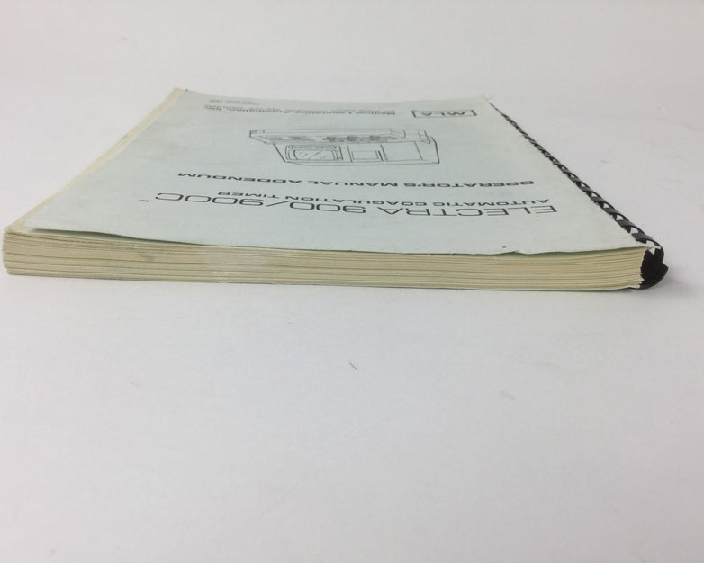 Medical Laboratory Operators Manual Addendum for Electra 900 and 900C