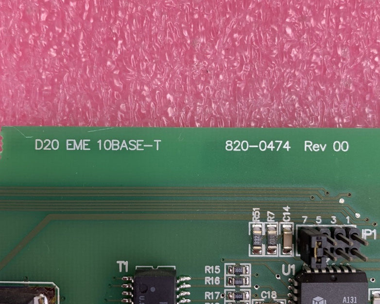 GE D20 EME 10BASE-T 820-0474 Interface Card