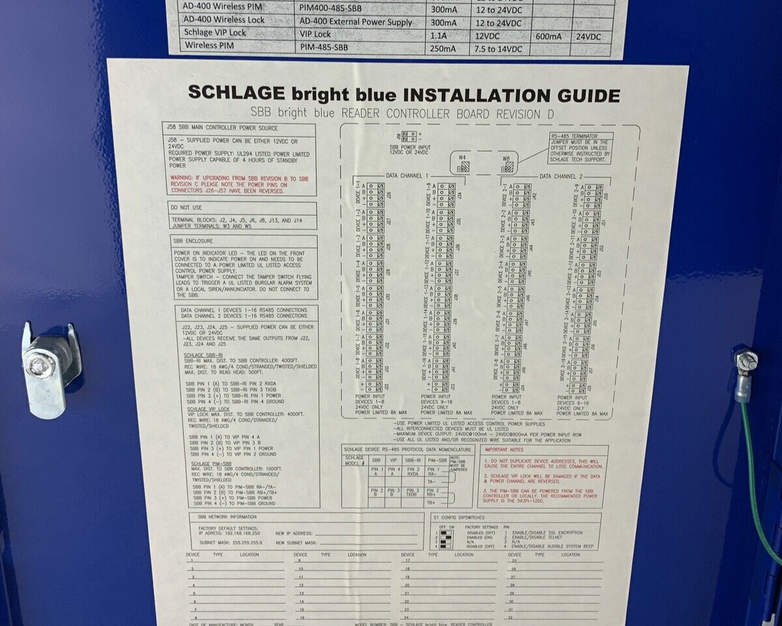 Schlage SBB Bright Blue Reader Interface Board 230-051-004 w/ Keys