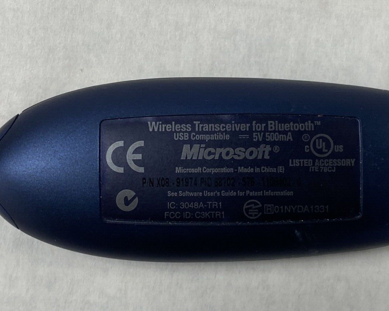 Lot of 3 Microsoft USB Wireless Transceiver for Bluetooth With Original Base