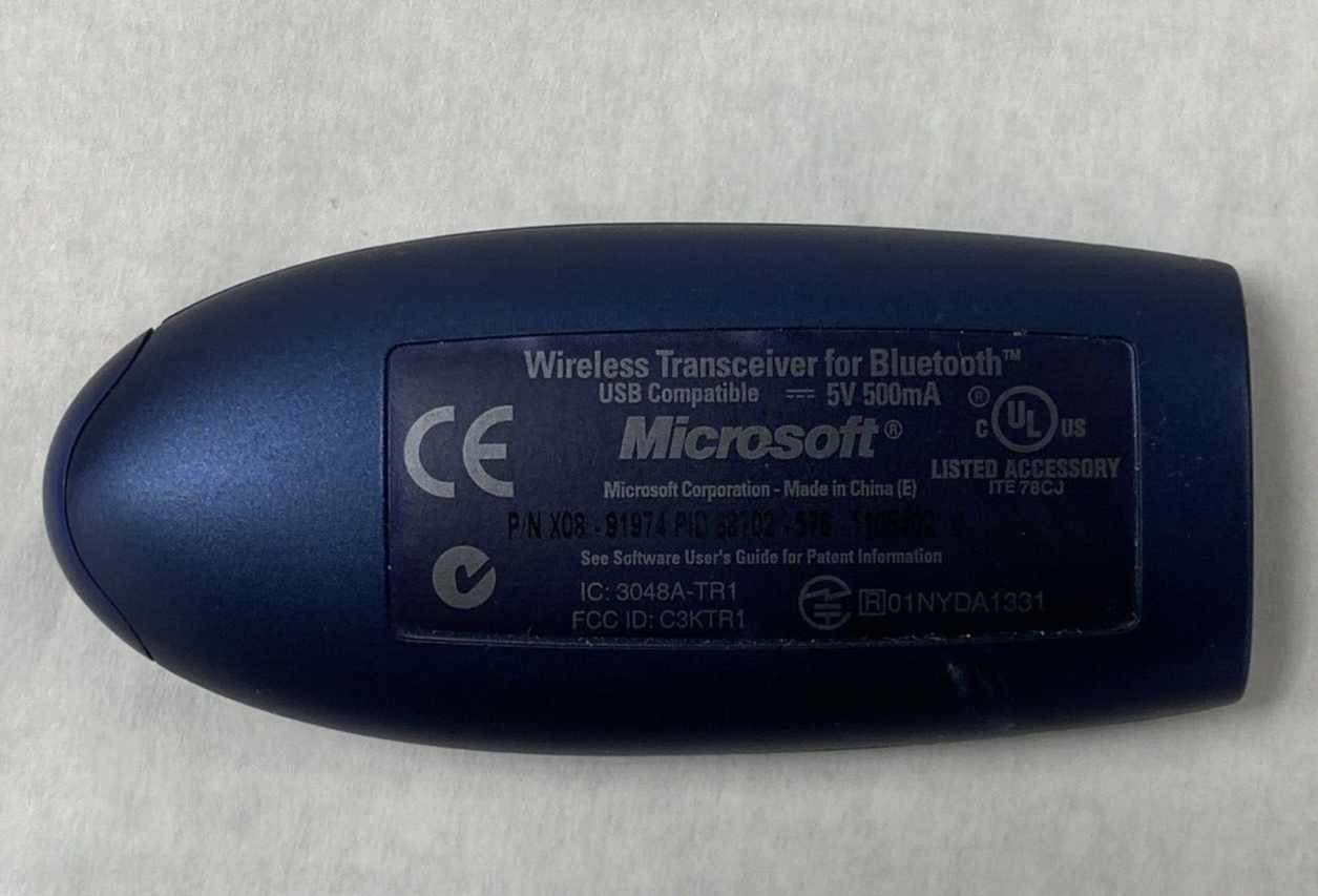 Lot of 3 Microsoft USB Wireless Transceiver for Bluetooth With Original Base