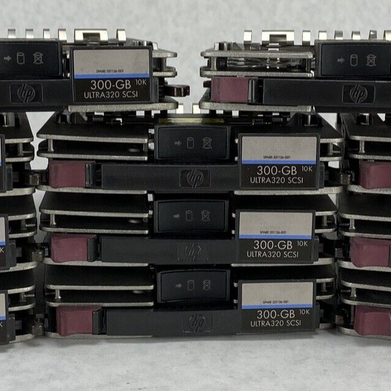 Lot of 11 Genuine HP ULTRA320 3.5" SCSI 351126-001 HDD Caddy Trays 300GB 10K