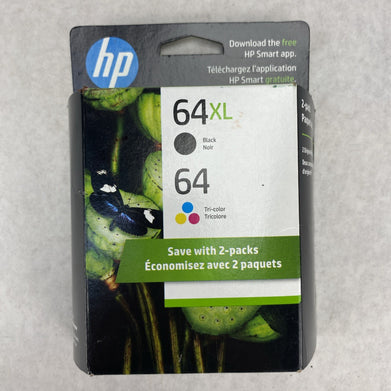Genuine HP 64XL Black And 64 Tricolor Ink Cartridge - Sealed