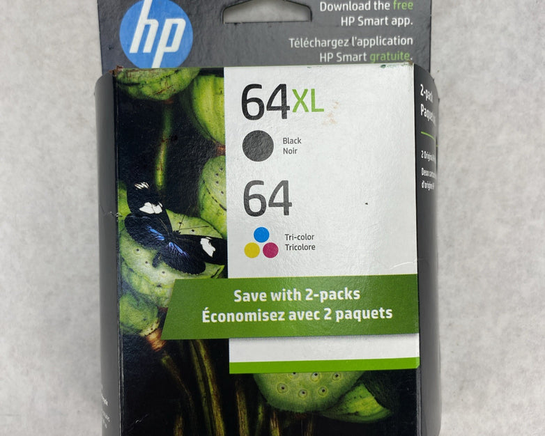 Genuine HP 64XL Black And 64 Tricolor Ink Cartridge - Sealed