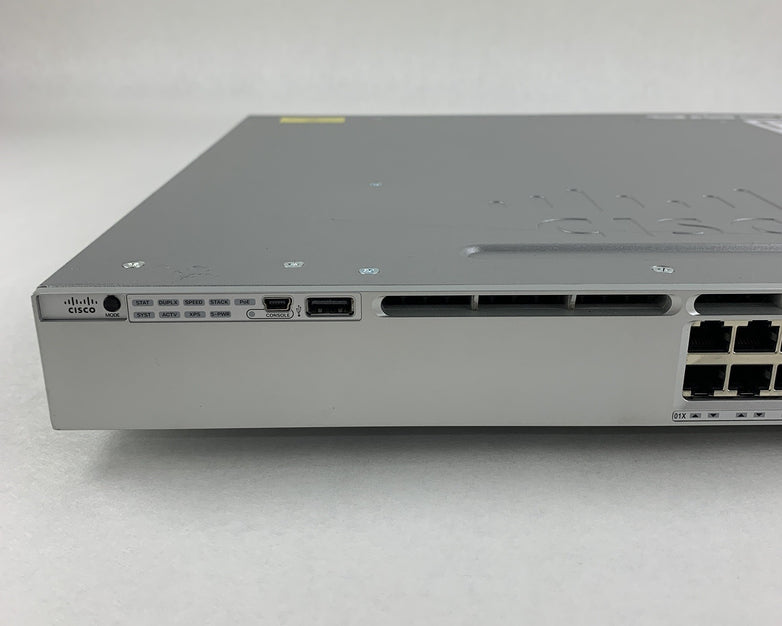 Cisco Catalyst WS-C3850-24P-S V08 24-Port Gigabit Ethernet PoE Switch Tested