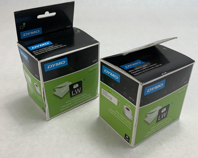 Dymo 30252 28mm x 89mm White Address Labels (Lot of 2)