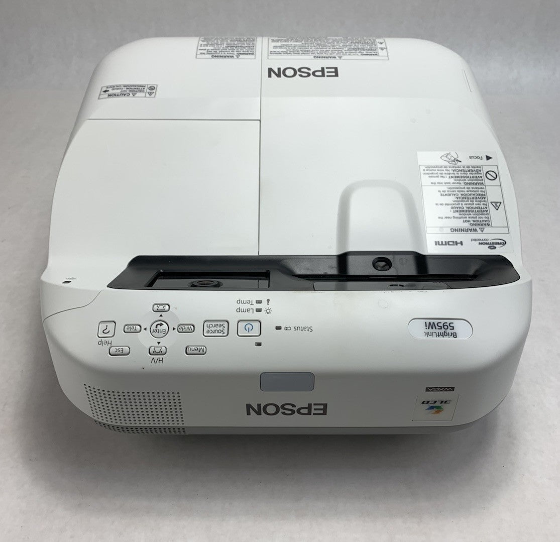 Epson BrightLink 595Wi H599A LCD Lamp Projector 730 Lamp Hours - No Remote3