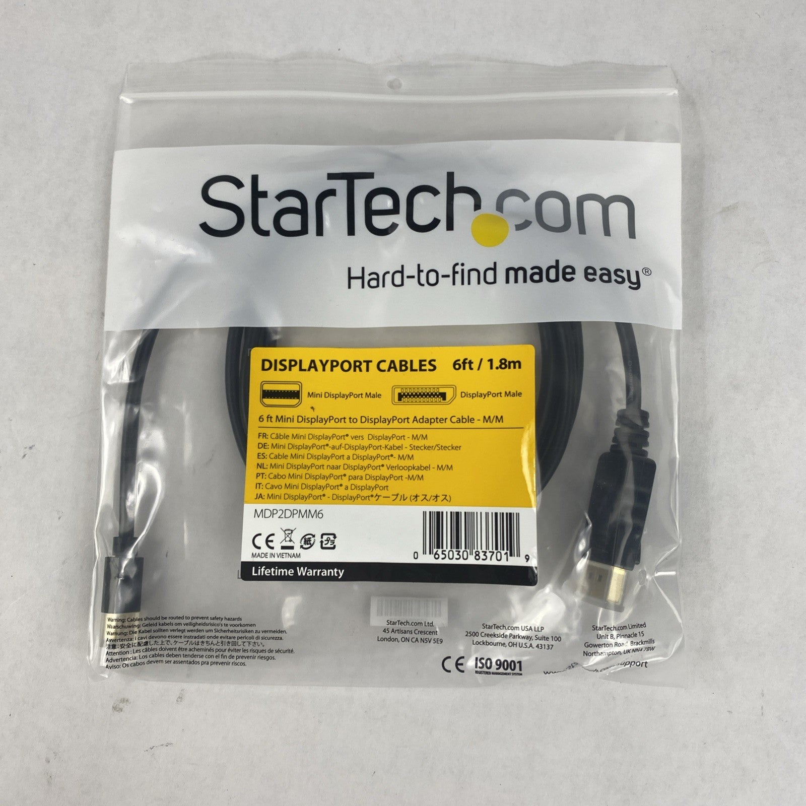 StarTech Displayport Cable 6ft Mini DisplayPort Cable Lot of 41