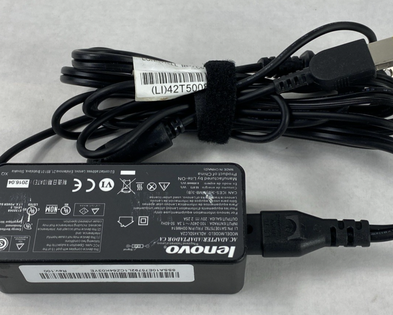 Lenovo ADLX45DLC2A 20V 2.25A 45W Slim Rectangular Tip AC Adapter (Lot of 9)