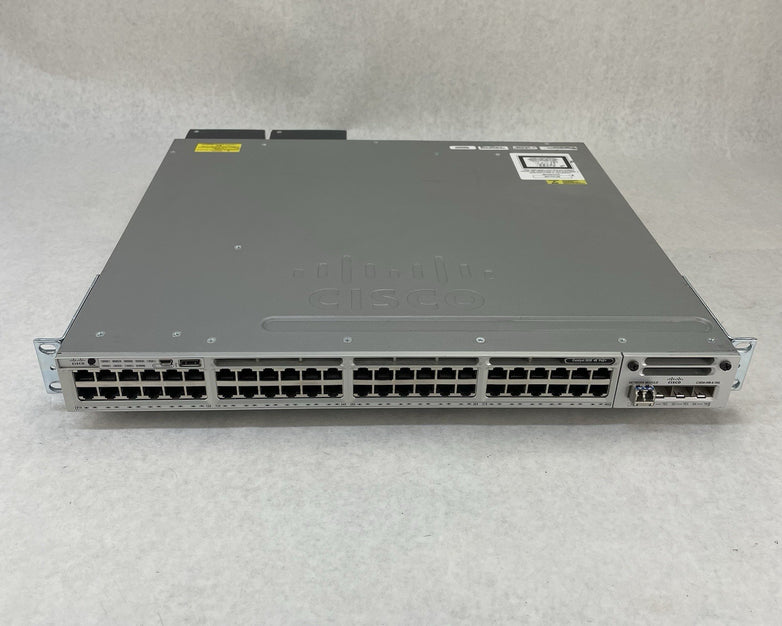 Cisco WS-C3850-48F-S 3850 NM-4-10g 2x PSU 48 1GE RJ-45 V07 - Tested and Reset