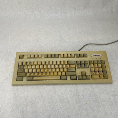 Compaq Enhanced III Vintage Keyboard Yellowed Tested