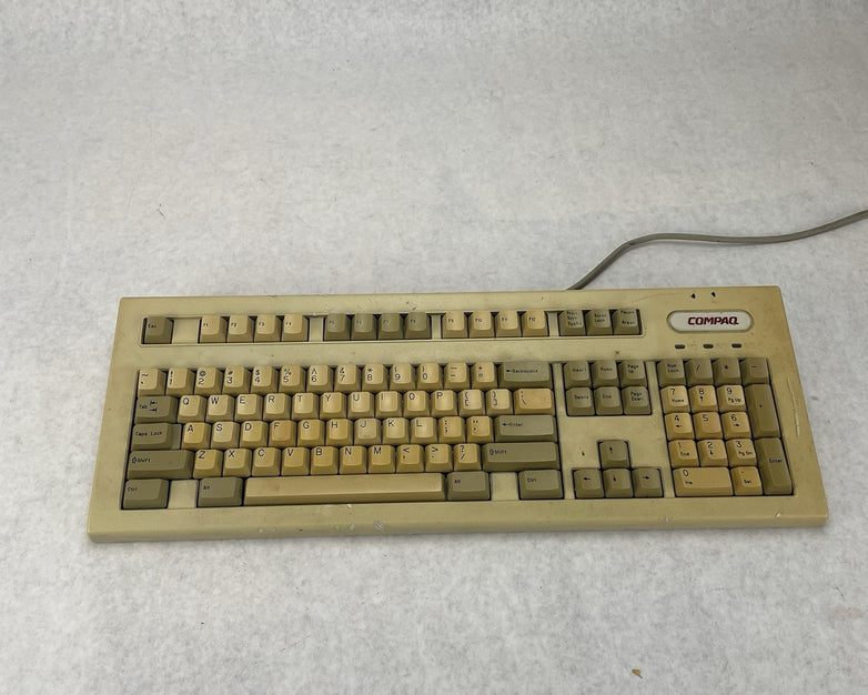 Compaq Enhanced III Vintage Keyboard Yellowed Tested