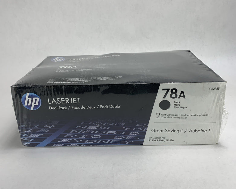 HP LaserJet 78A CE278A  Black Toner Cartridges for Laserjet Pro P1566 - Two pack