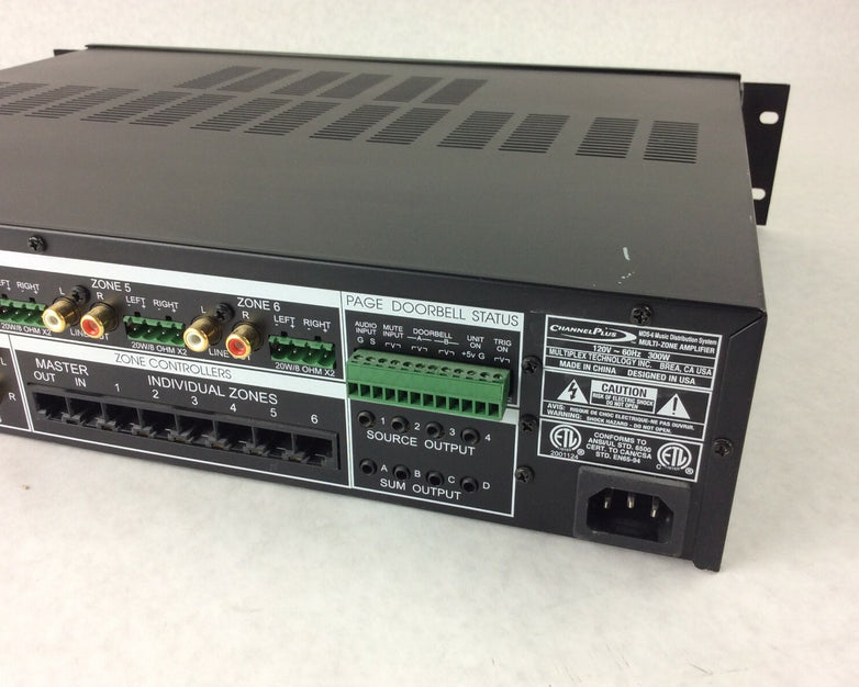 Channel Plus MDS-6 Integrated Multi-Zone Music Distribution System