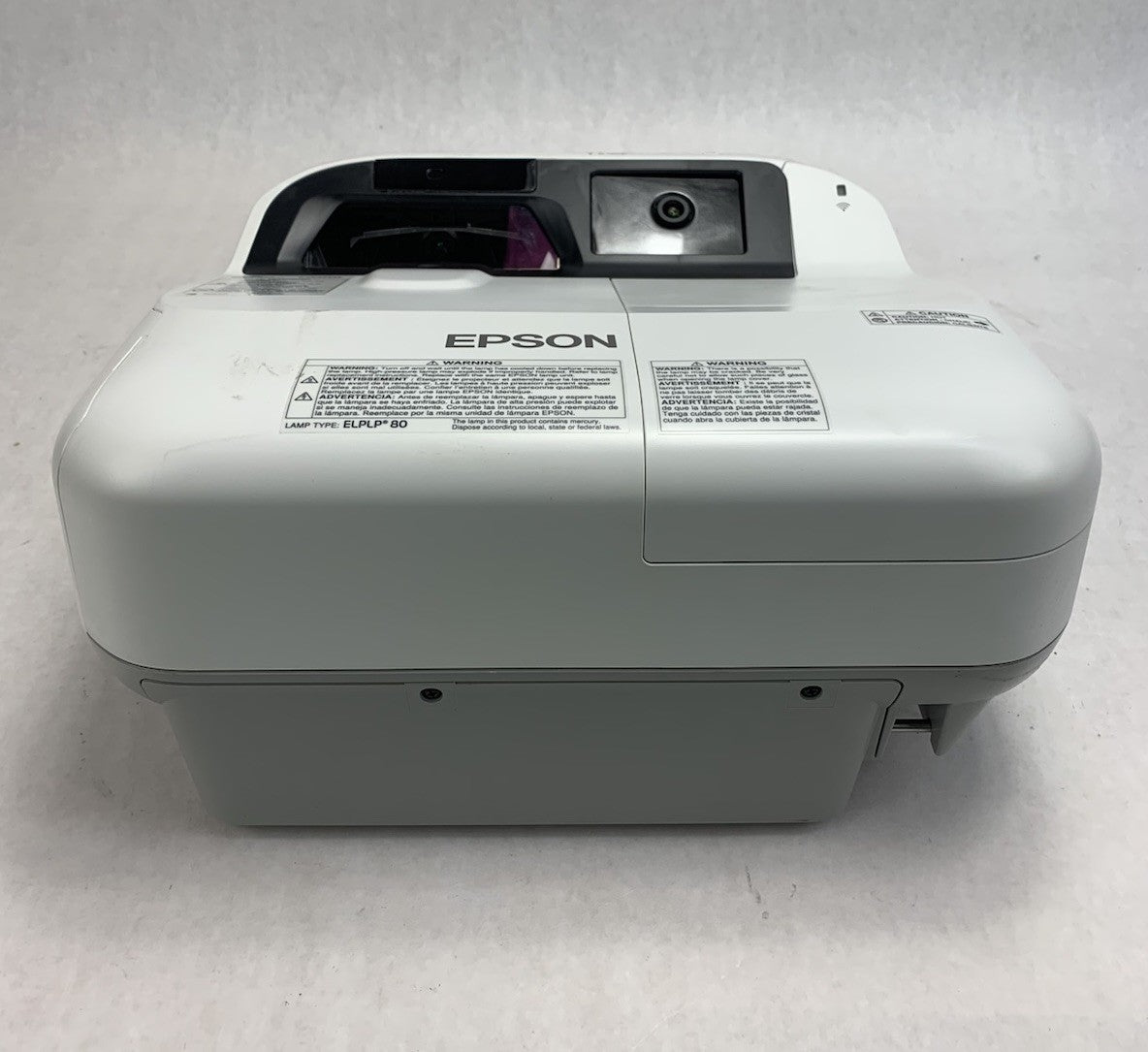 Epson BrightLink 595Wi H599A LCD Lamp Projector 1221 Lamp Hours - No Remote1