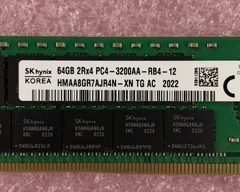 SK Hynix HMAA8GR7AJR4N-XN 64 GB Ram Memory PC4-3200AA 288-Pin DDR4 RDIMM