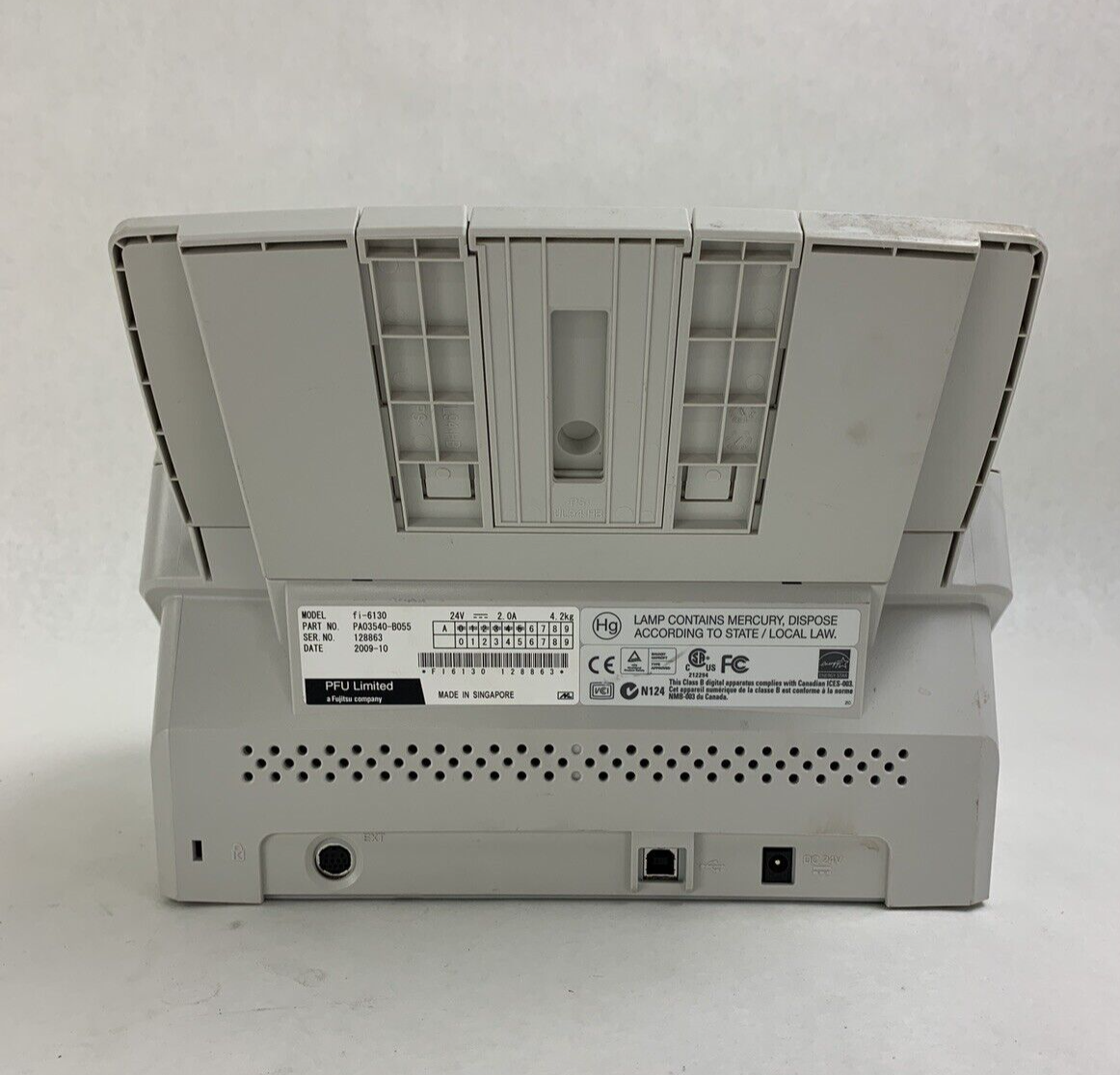 Fujitsu FI-6130 Sheetfed Scanner Bad Scanner For Parts and Repair No Power Cord