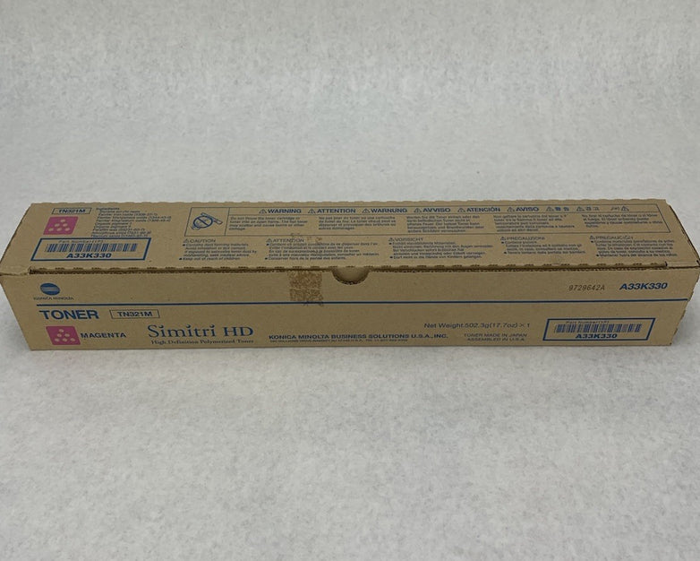 Konica Minolta Simitri HD TN321M A33K330 Magenta Toner Cartridge - Open Box