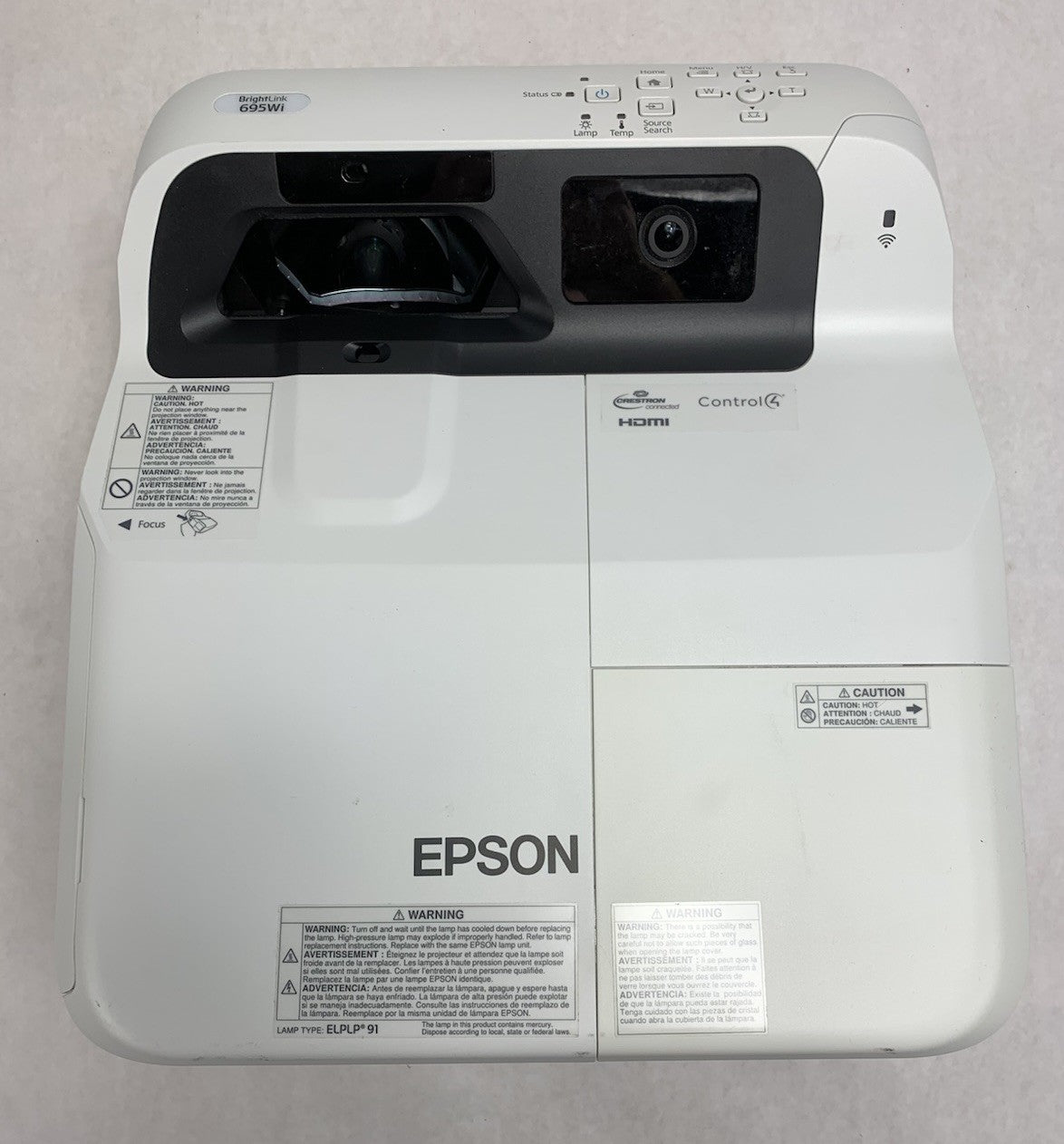Epson PowerLite 695Wi H740A LCD Lamp Projector 4301 Lamp Hours - Dim No Remote5