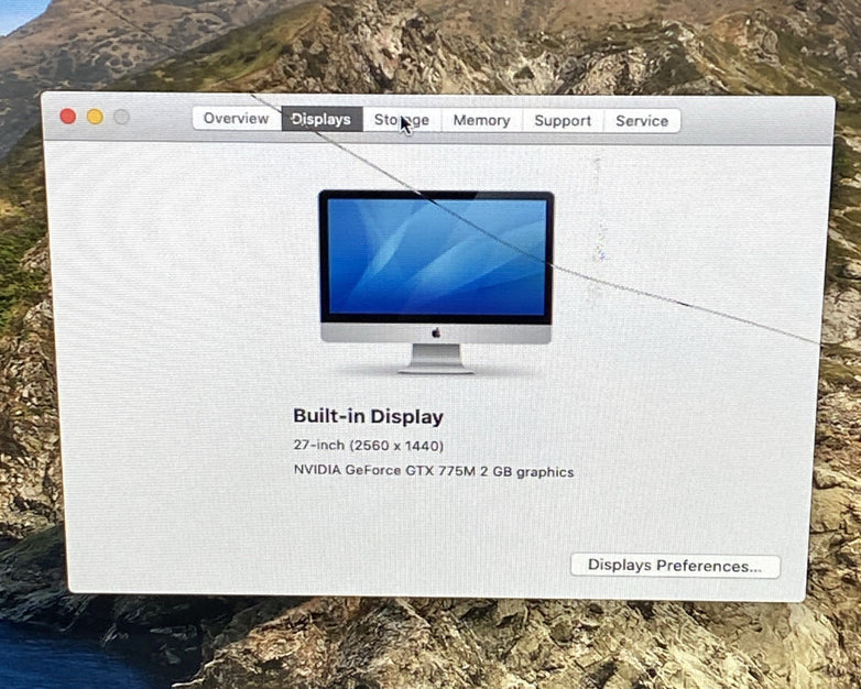 Apple A1419 iMac 2013 27" 3.5GHz Core i7 8GB RAM 1TB HDD macOS 10.15.7