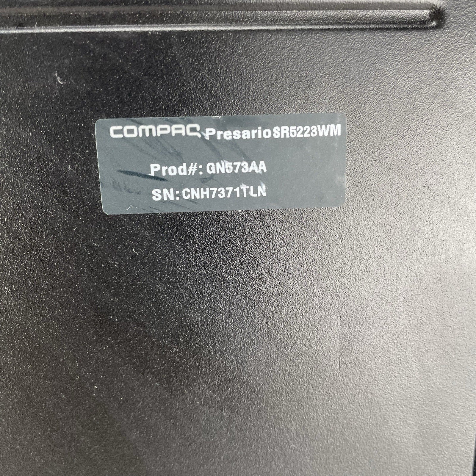 Compaq Presario SR5000 AMD Sempron 3600 2 GHz 1 GB Ram DVD-RW No HDD No OS