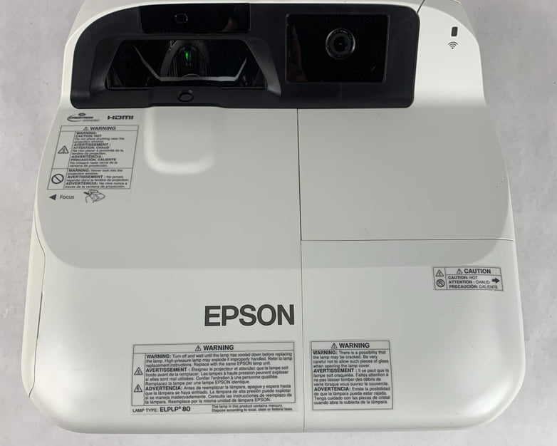 Epson H599A BrightLink 595Wi LCD Lamp Projector 3538 Lamp Hours No Remote