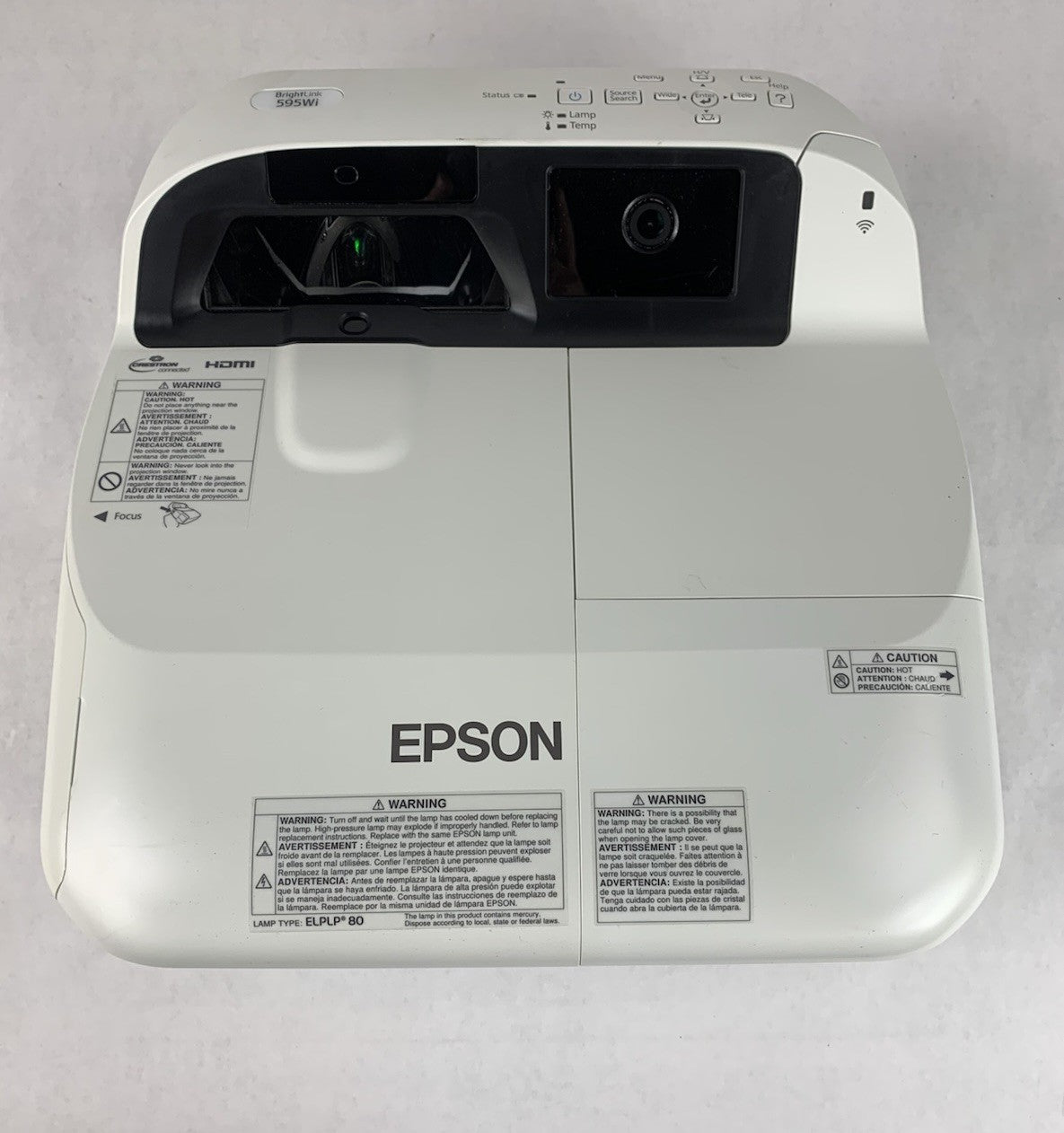 Epson H599A BrightLink 595Wi LCD Lamp Projector 3538 Lamp Hours No Remote5