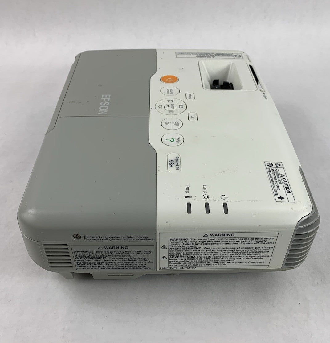 Epson PowerLite 93+ H382F LCD Lamp Projector 1104 Lamp Hours - Lamp Hours5