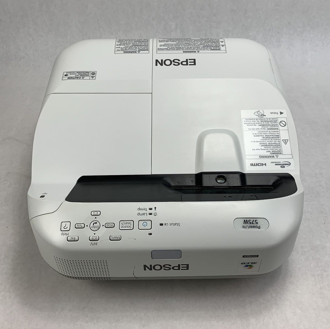 Epson H603A PowerLite 575W LCD Projector No Remote 574 Lamp Hours