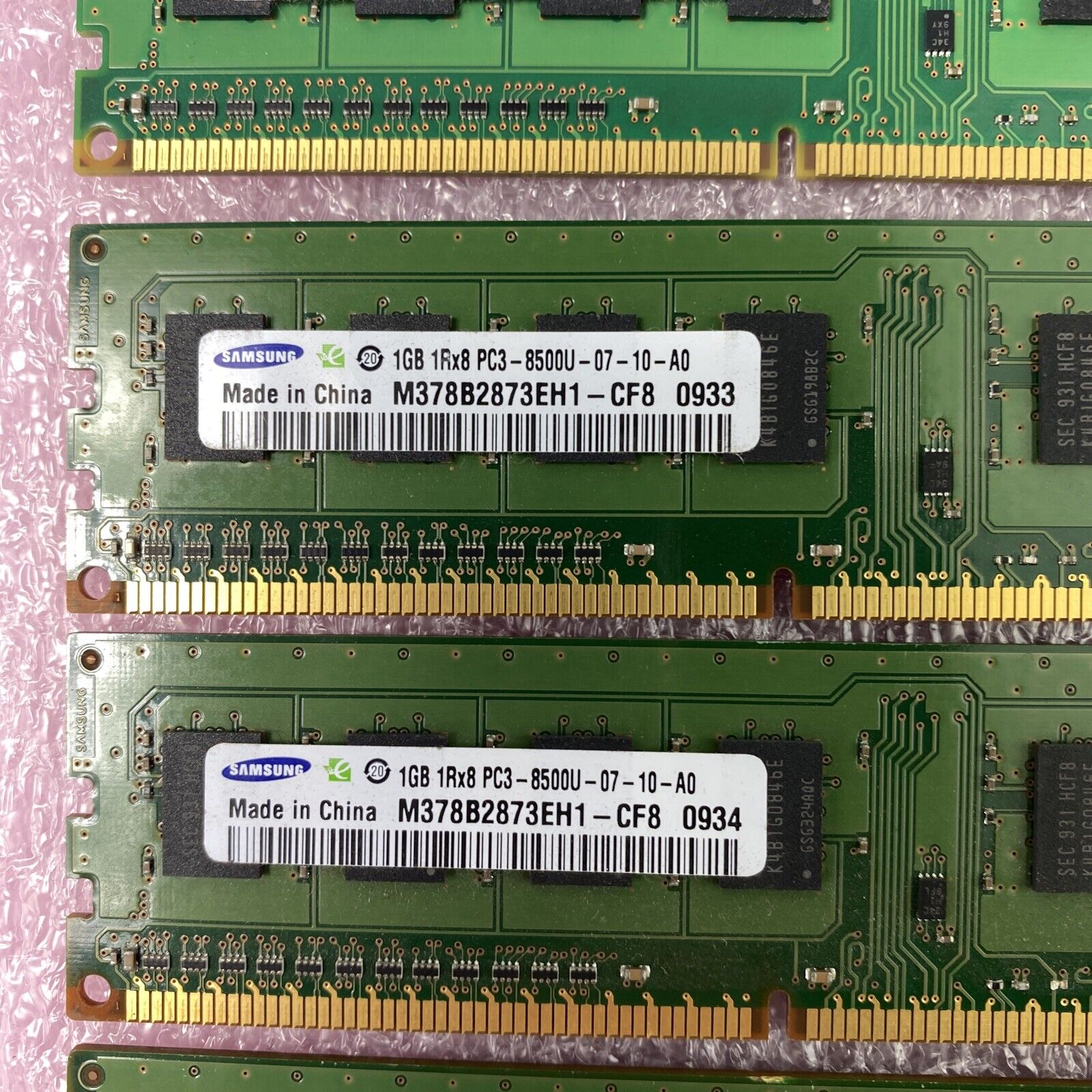 Lot( 8 ) 1GB Samsung M378B2873EH1-CF8 PC3-8500 DDR3-1066 Desktop RAM Memory