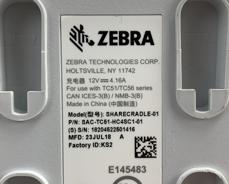 Zebra SHARECRADLE-01 SAC-TC51-HC4SC1-01 4-Slot Battery Charger No AC Adapter