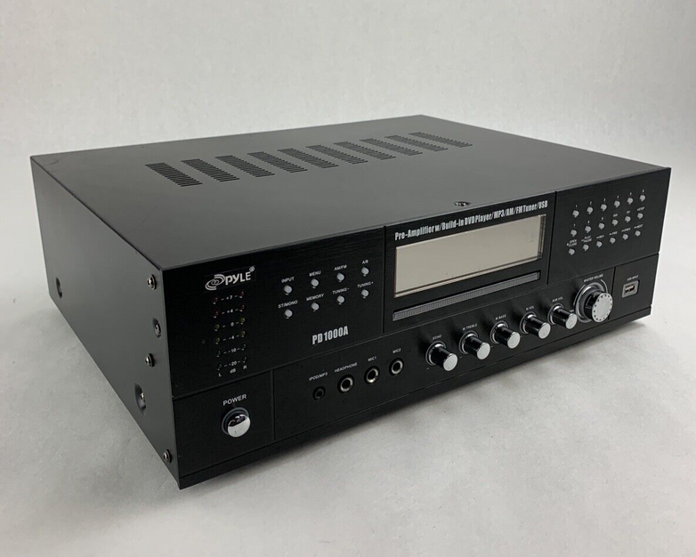Pyle PD1000A Home and Office AMP Receiver Stereo Tested No Remote