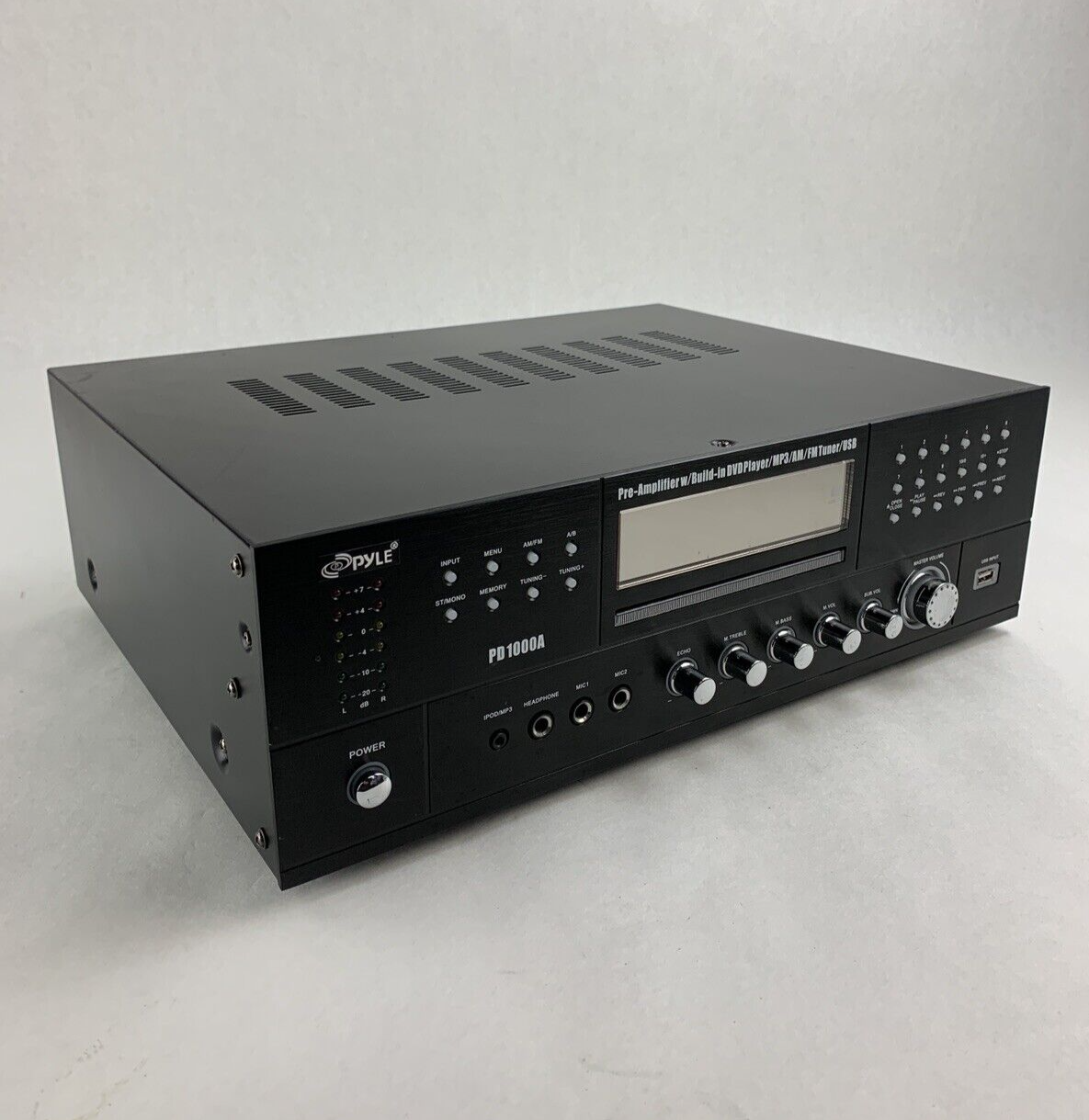 Pyle PD1000A Home and Office AMP Receiver Stereo Tested No Remote