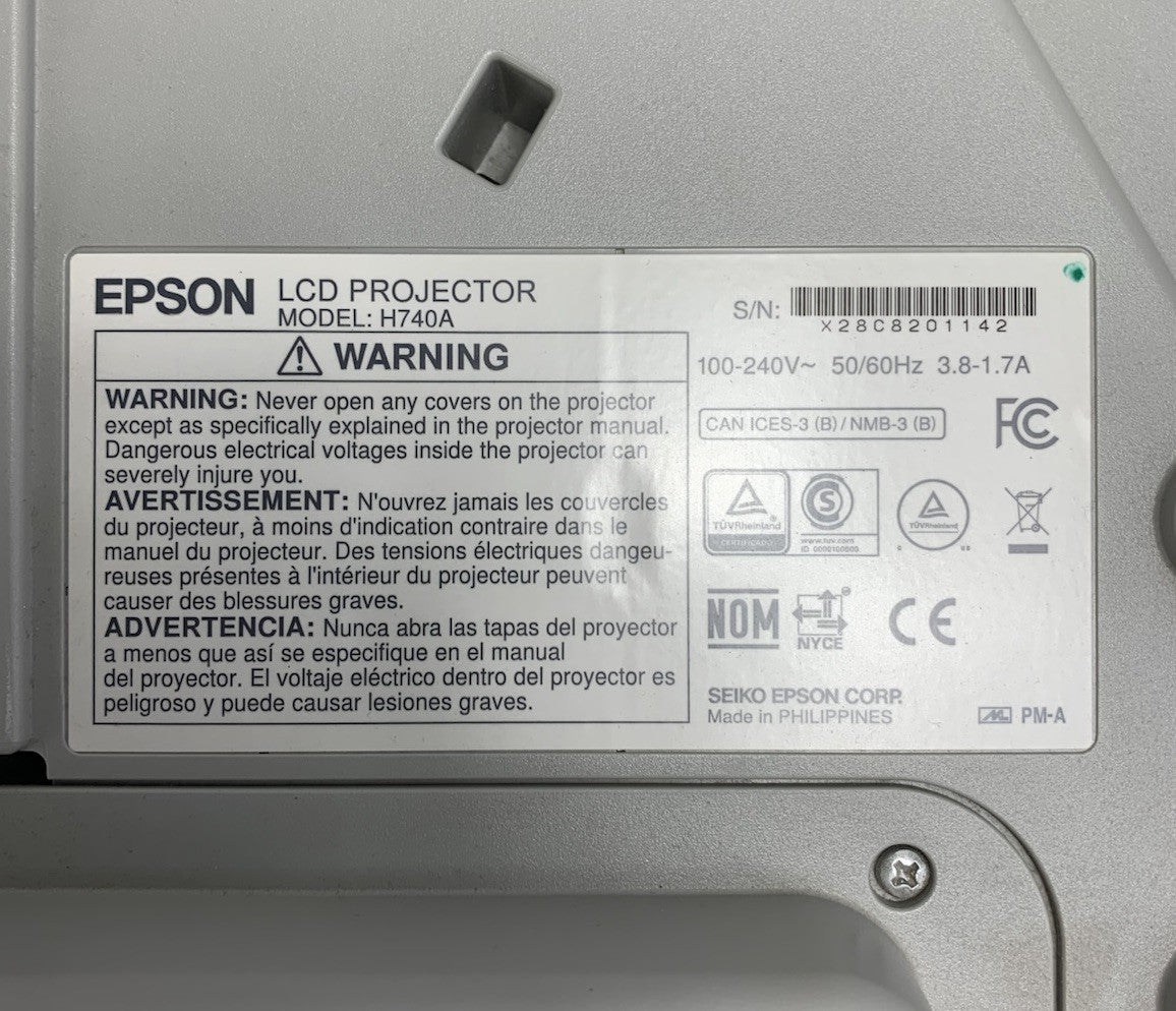 Epson PowerLite 695Wi H740A LCD Lamp Projector 3267 Lamp Hours - No Remote7