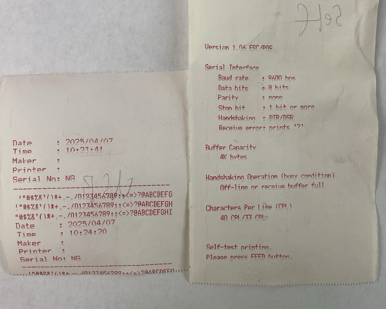 Epson TM-U325D POS Receipt/Validation Printer Serial Dot Matrix - Tested READ