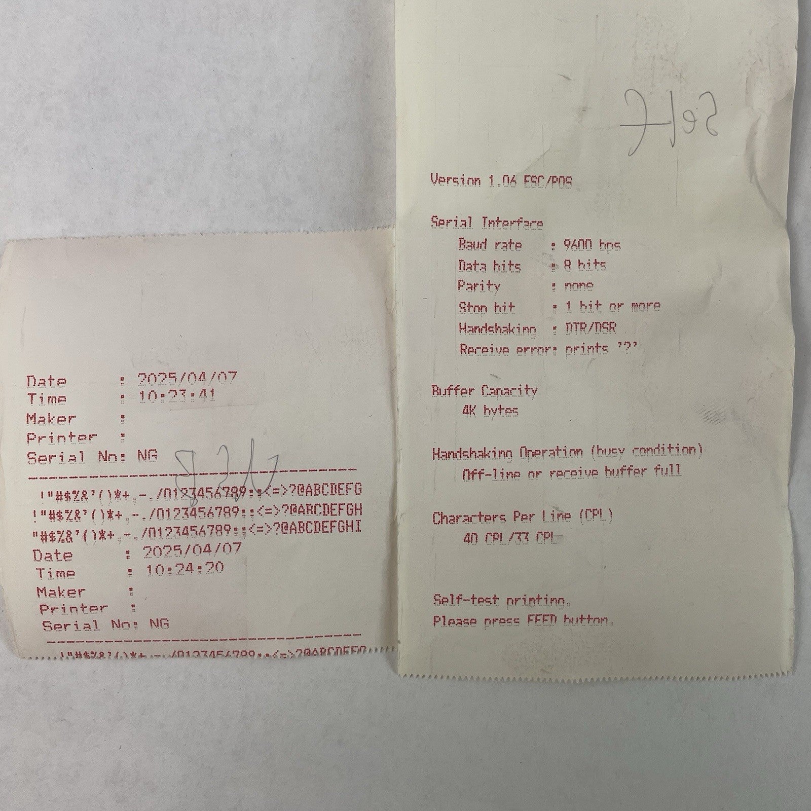 Epson TM-U325D POS Receipt/Validation Printer Serial Dot Matrix - Tested READ10