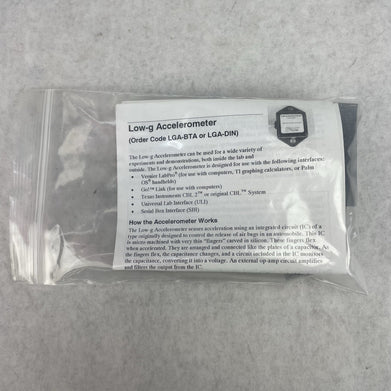 Vernier Low-g Accelerometer LGA-BTA Data Collection