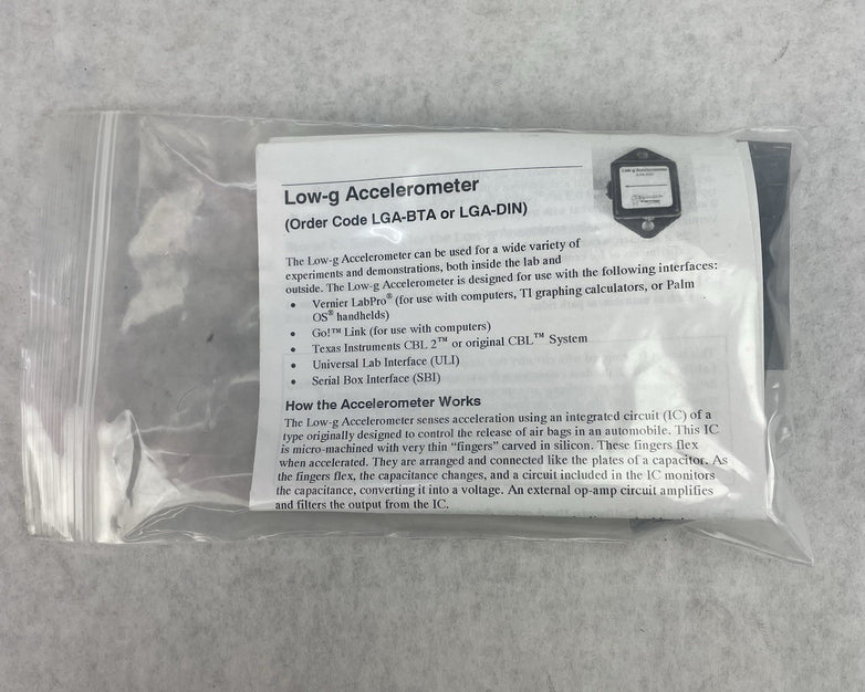 Vernier Low-g Accelerometer LGA-BTA Data Collection