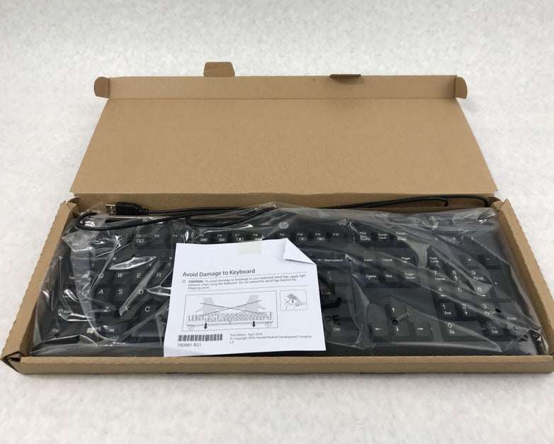 HP 672647-003 KU-1156 Wired Standard QWERTY USB Desktop Keyboard Black