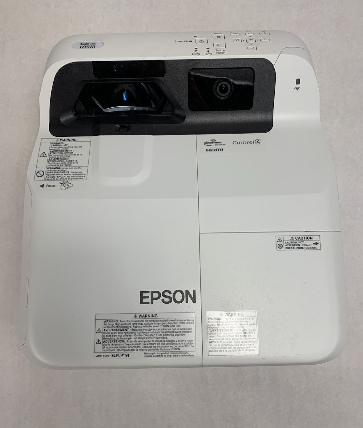Epson PowerLite 695Wi H740A LCD Lamp Projector 1854 Lamp Hours - No Remote5