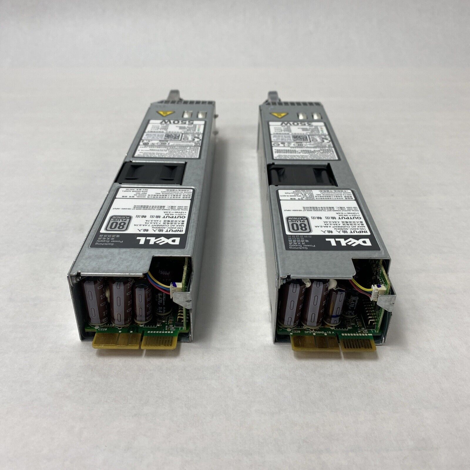 Lot of 2 Dell Y8Y65 350W 80 Plus Platinum D35OE-S1 Server Power Supply