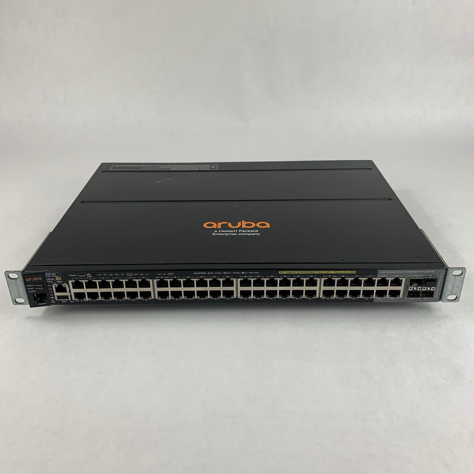 ARUBA J9729A 2920-48G 48 Port Switch W/Rack Ears Tested1
