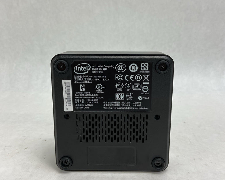 Intel DC3217IYE Micro Intel Core i3-3217U 1.8GHz 8GB RAM No AC/HDD/OS